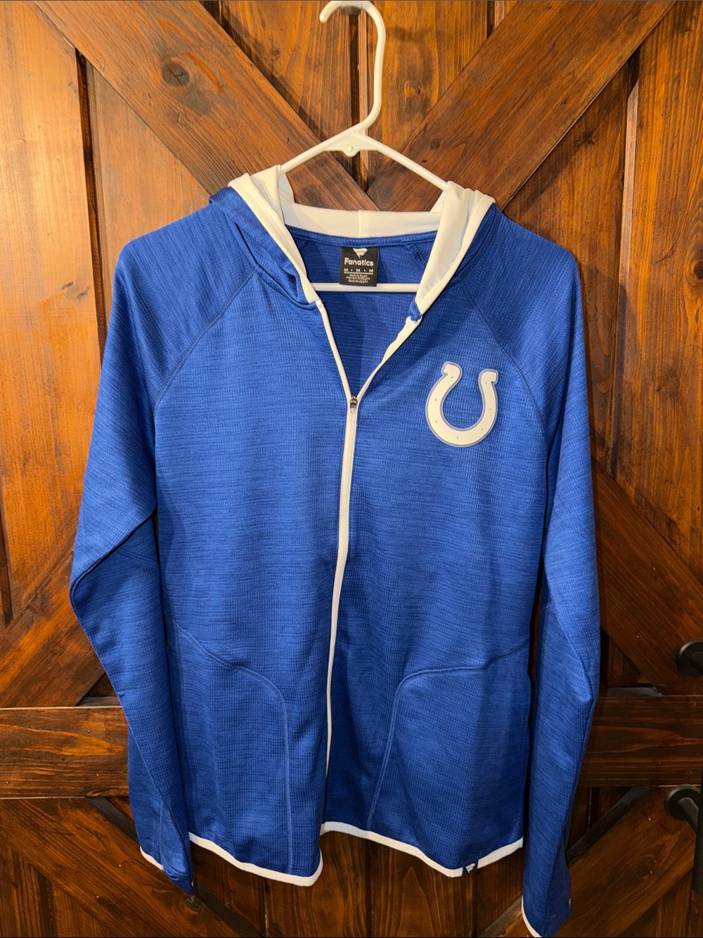 Fanatics Royal Blue and White Colts Hooded Zip Jacket